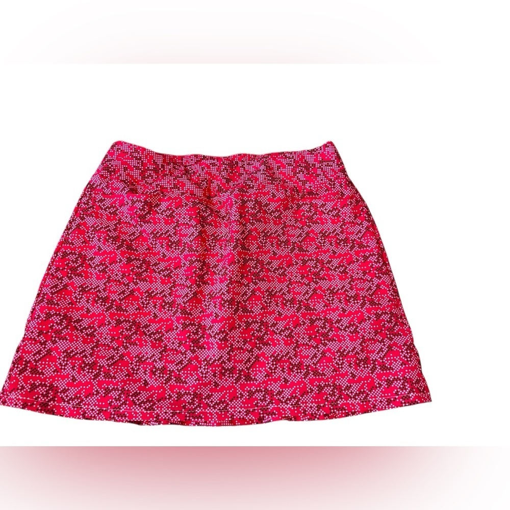 N’VO Women’s Skort Golf Elastic Waist Pockets Lightweight Stylish Pink Patterned
